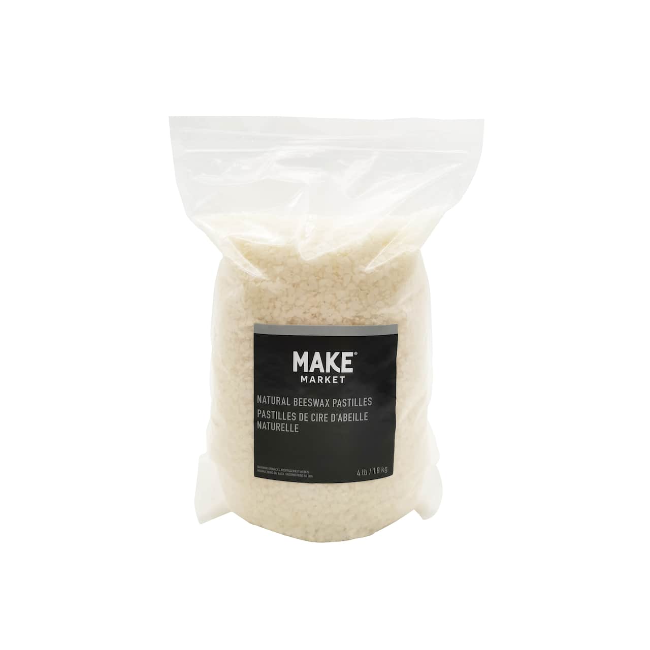 Natural Beeswax Pastilles by Make Market, Size: 4, White